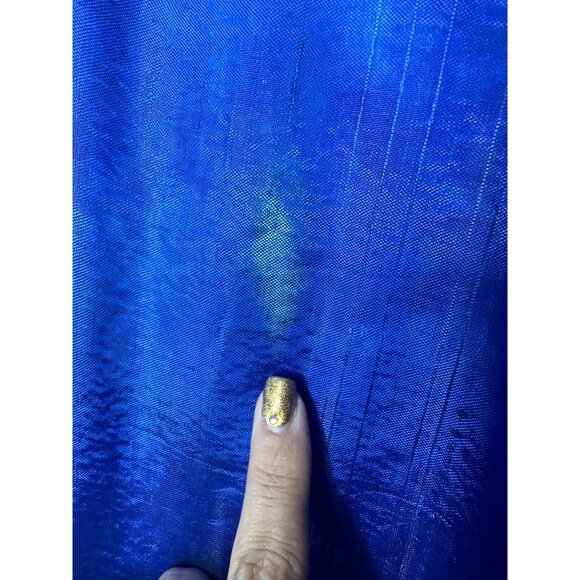 Gunit Womens Beaded Sheer Royal Blue Long Jacket XL 100% Rayon Made In India - Picture 13 of 14